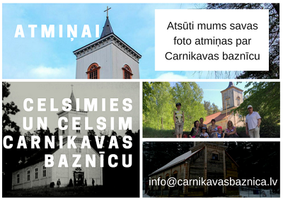 Draudze aicina ikvienu dalīties foto atmiņās par Carnikavas baznīcu